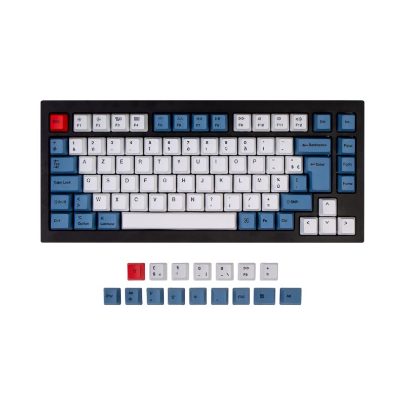 ISO Q1 & Q1 Pro & V1 & K2 & K2 Pro OEM Dye-Sub PBT Keycap Set - Blue - Image 5