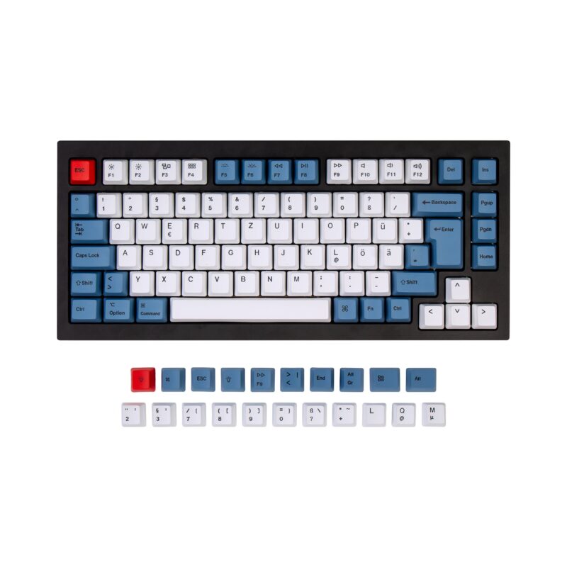 ISO Q1 & Q1 Pro & V1 & K2 & K2 Pro OEM Dye-Sub PBT Keycap Set - Blue - Image 6