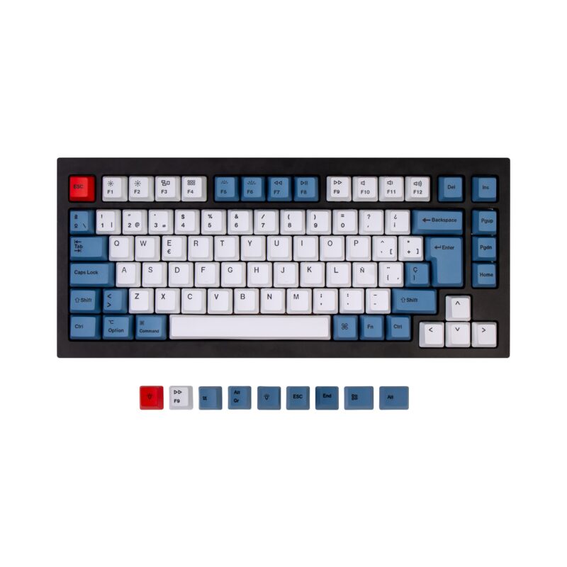 ISO Q1 & Q1 Pro & V1 & K2 & K2 Pro OEM Dye-Sub PBT Keycap Set - Blue - Image 3